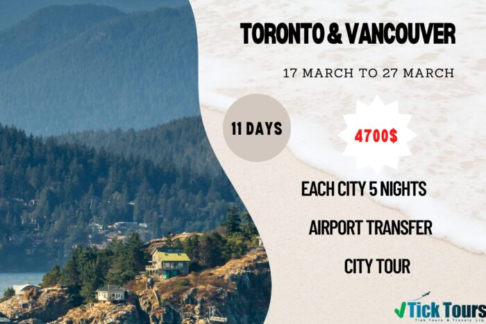 Toronto and Vancouver 11 nights March